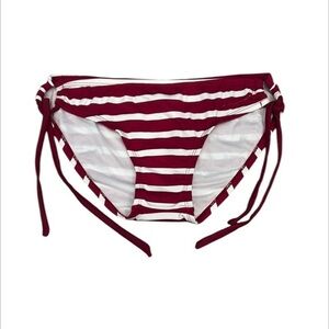 Next swimwear synchrony red stripe swim bikini bottom size small